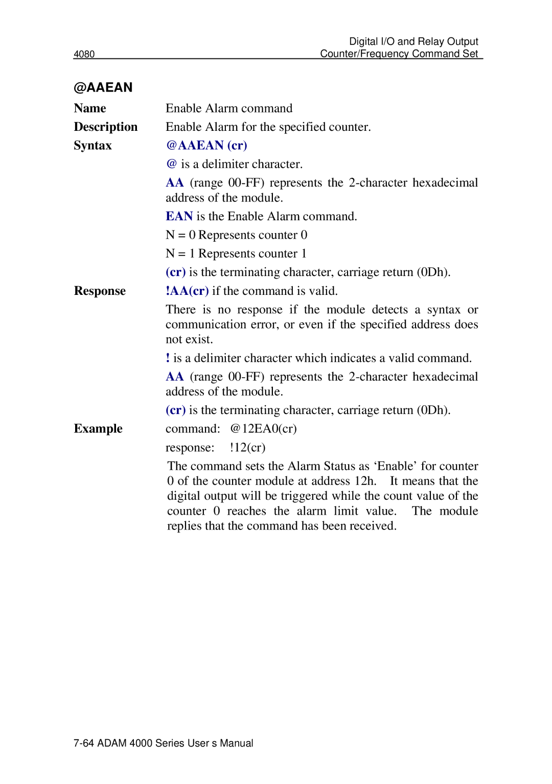 Advantech ADAM 4000 user manual @Aaean, @AAEAN cr 