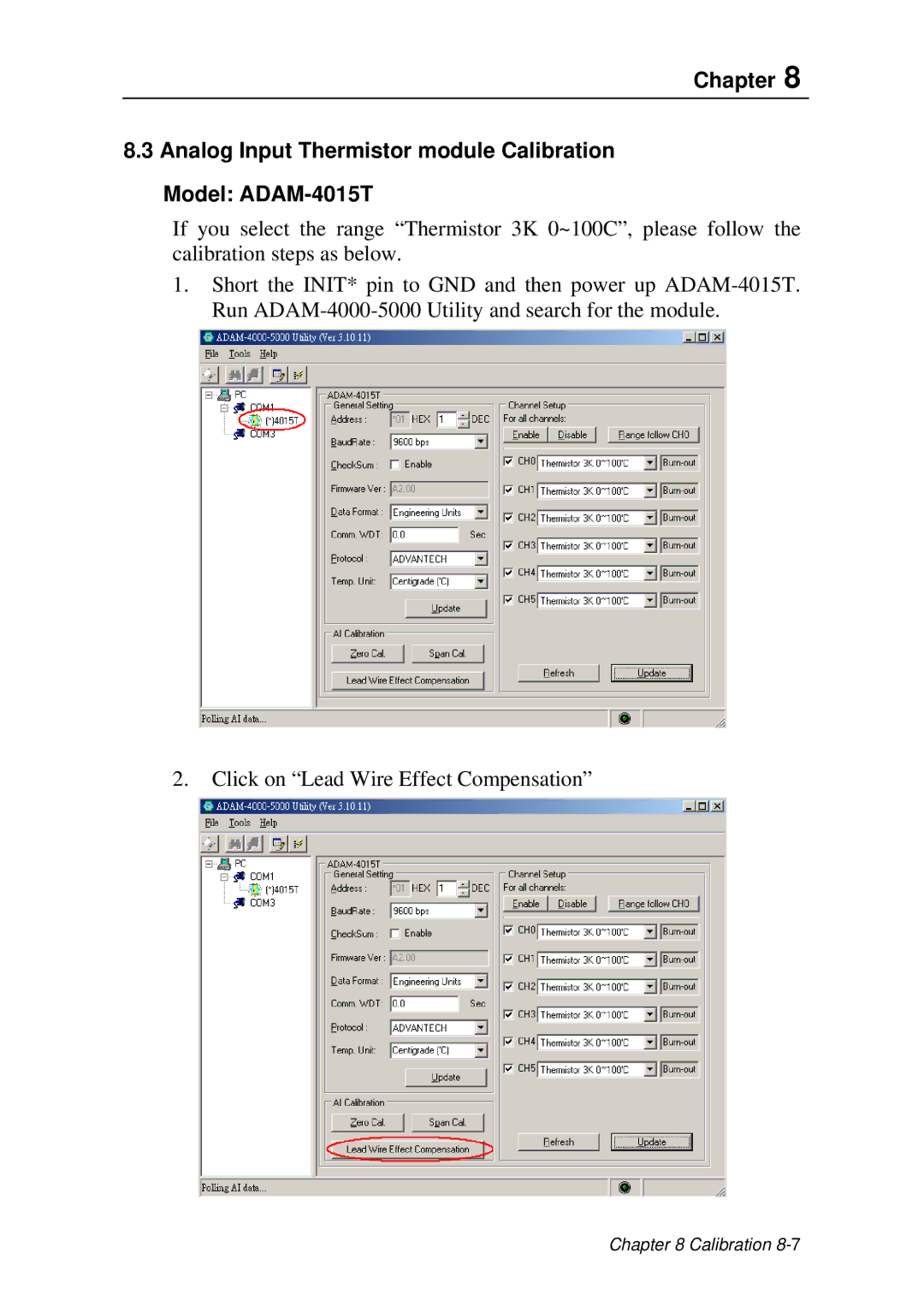 Advantech ADAM 4000 user manual Calibration 