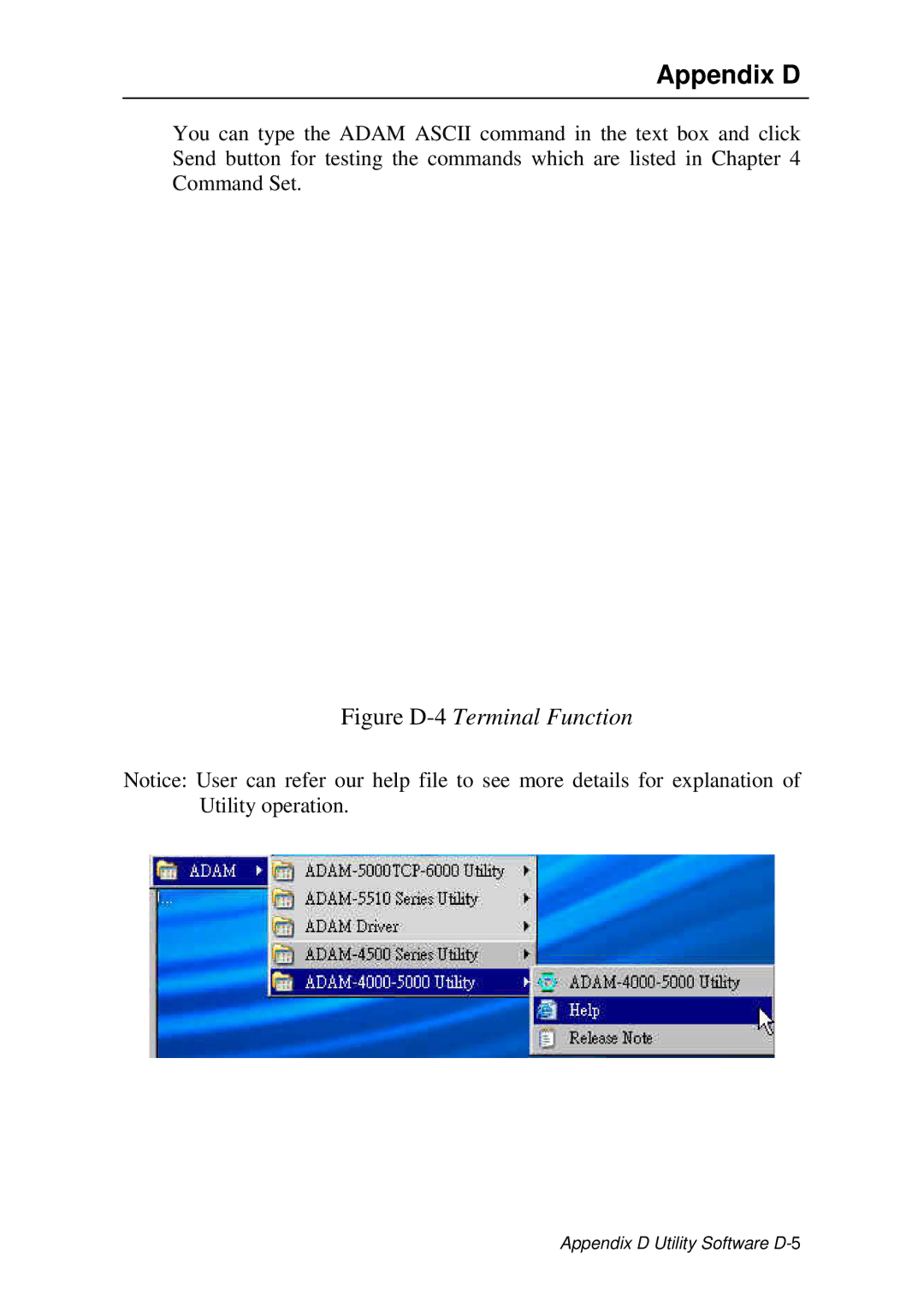 Advantech ADAM 4000 user manual Figure D-4Terminal Function 