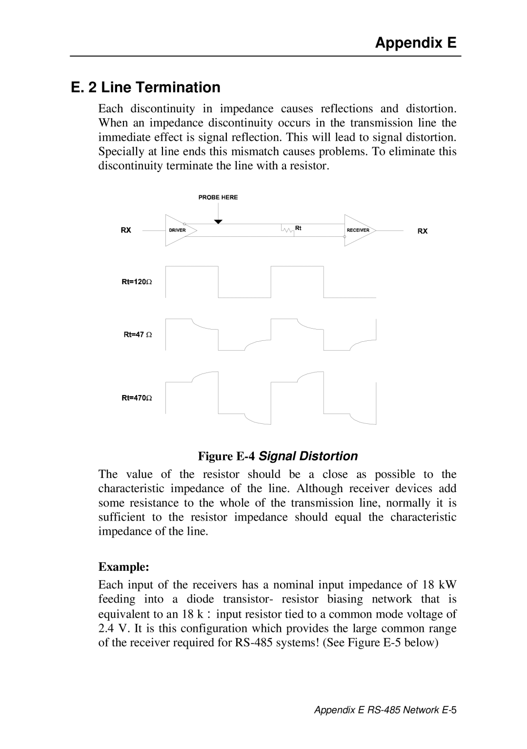 Advantech ADAM 4000 user manual Appendix E Line Termination, Figure E-4Signal Distortion 