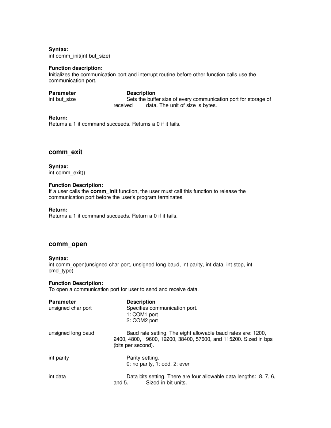 Advantech ADAM-4500 user manual Commexit, Commopen 