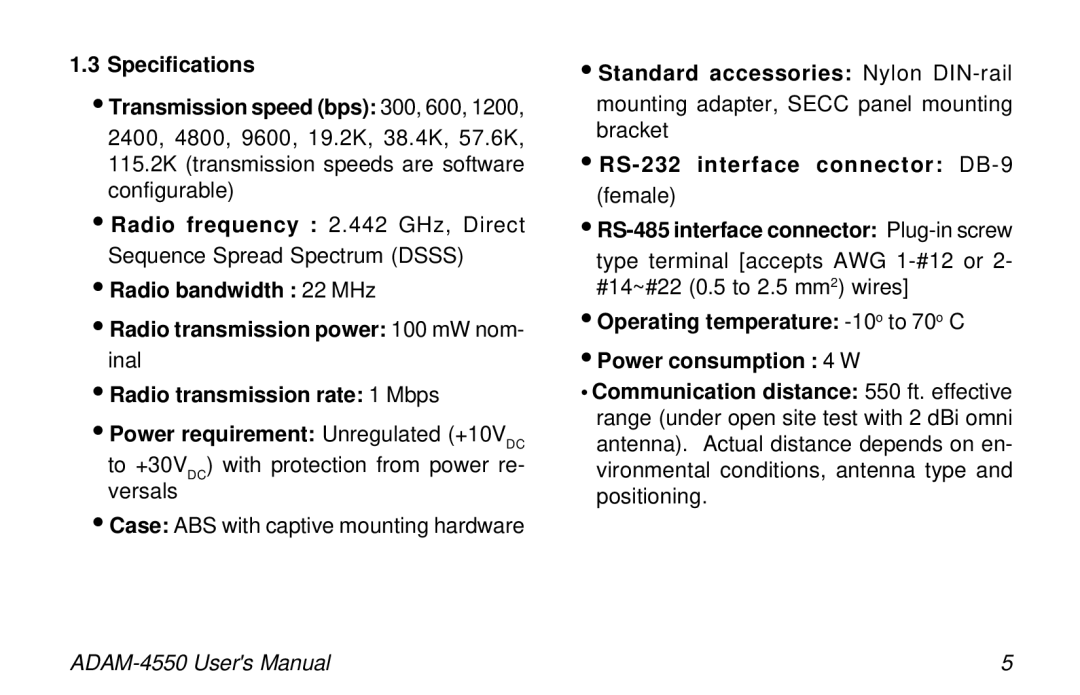 Advantech ADAM-4550 user manual 