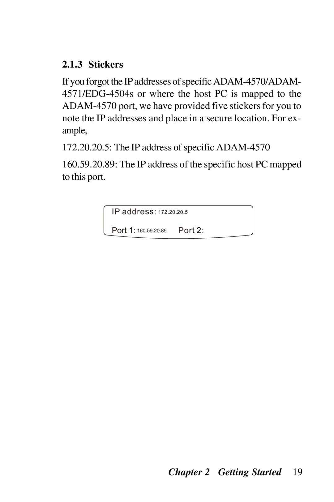 Advantech EDG-4504, ADAM-4571, ADAM-4570 user manual Stickers 