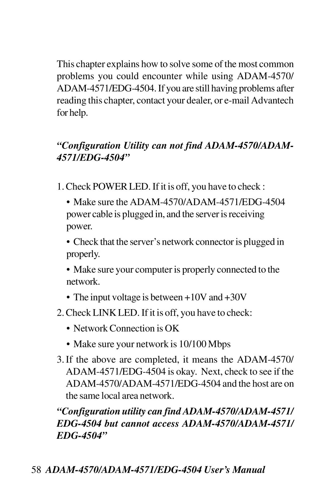 Advantech ADAM-4570, ADAM-4571, EDG-4504 user manual 