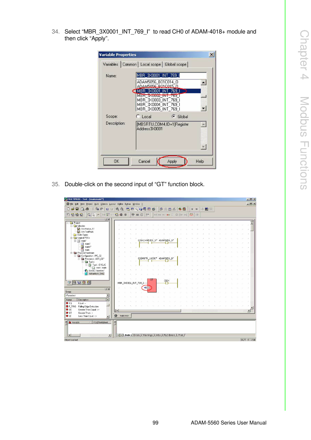 Advantech ADAM-5560 user manual Modbus Functions 