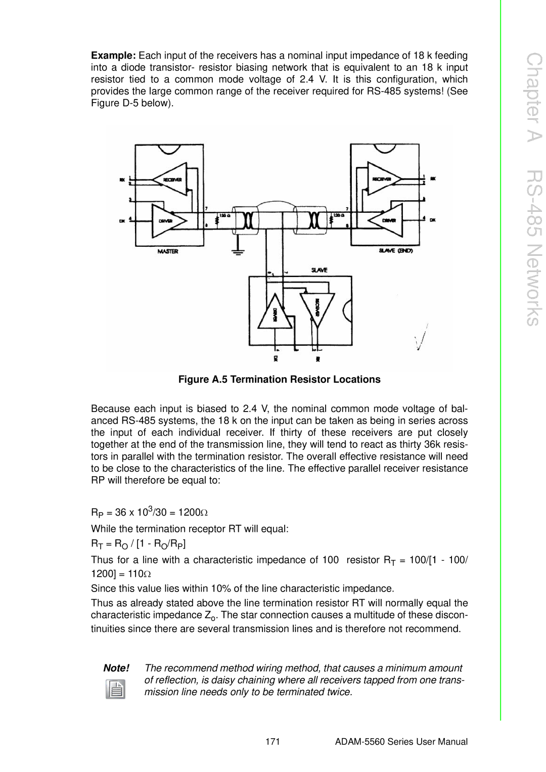 Advantech ADAM-5560 user manual Figure A.5 Termination Resistor Locations 