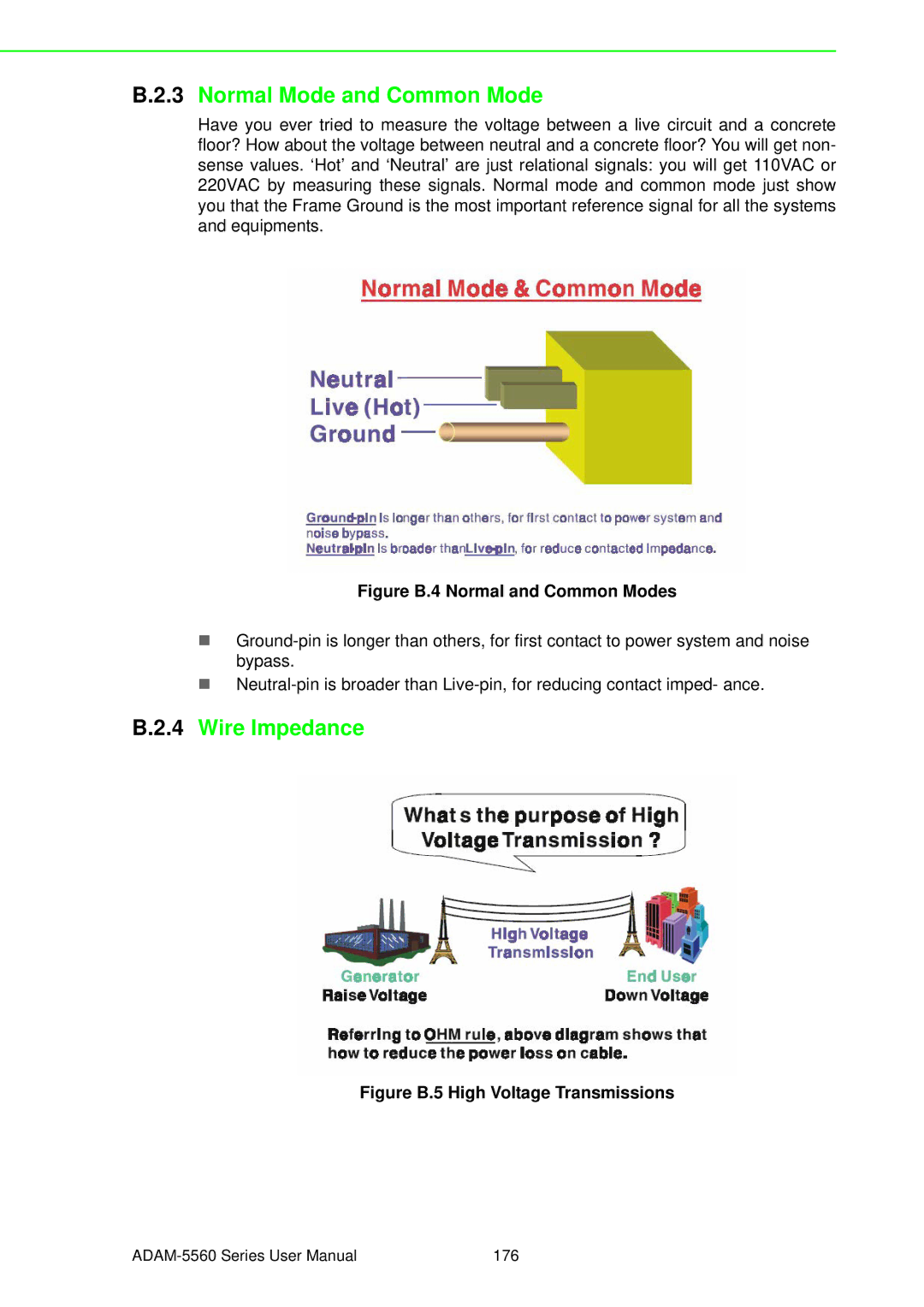 Advantech ADAM-5560 user manual Normal Mode and Common Mode, Wire Impedance 