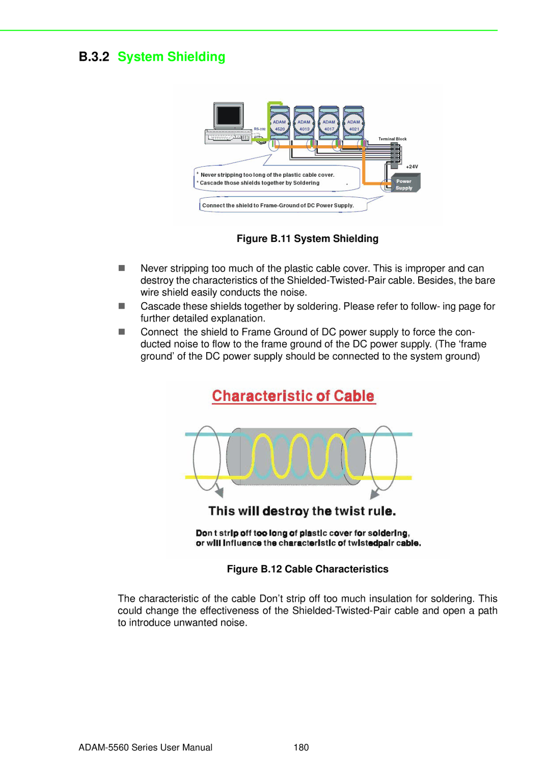 Advantech ADAM-5560 user manual Figure B.11 System Shielding 