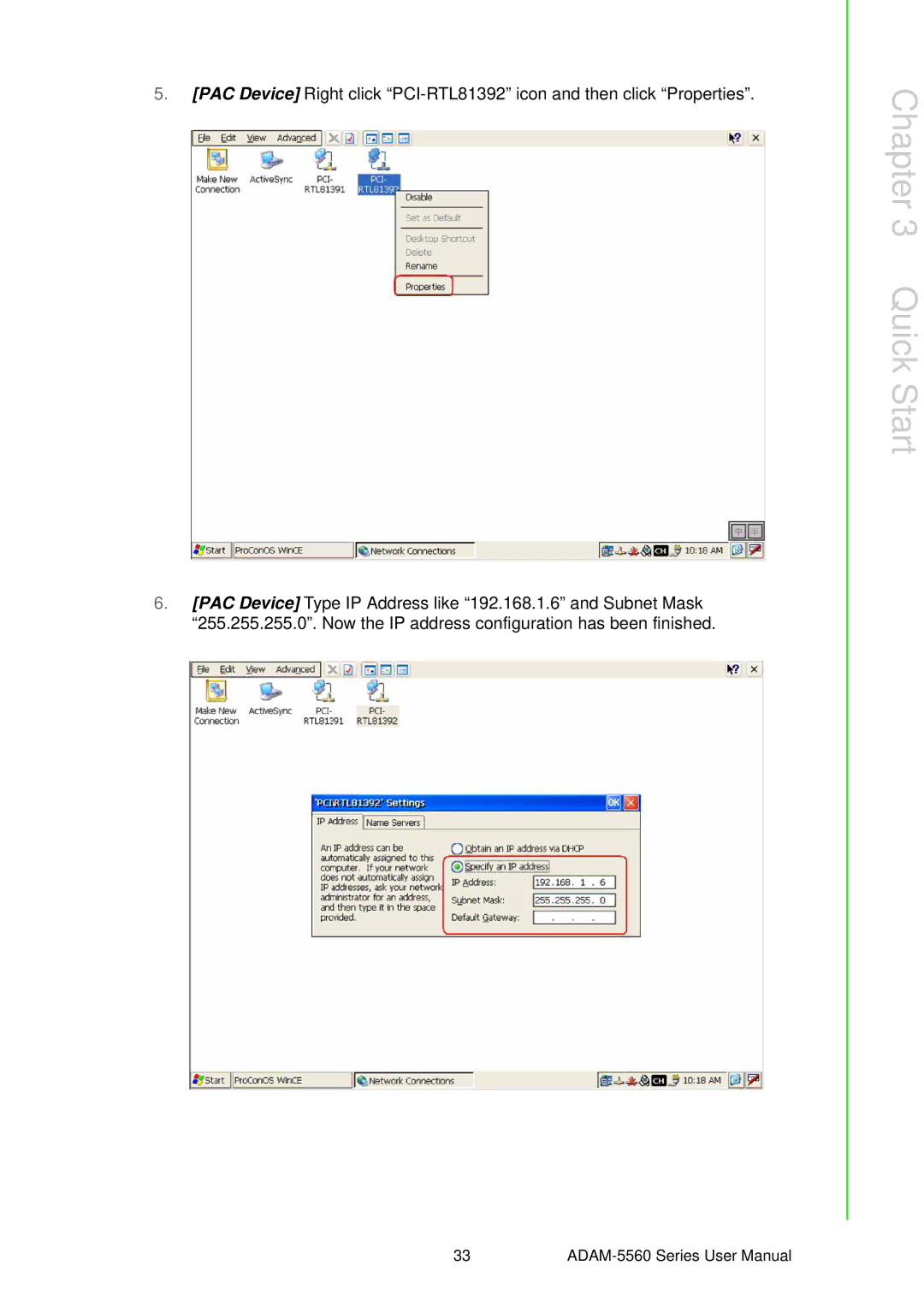 Advantech ADAM-5560 user manual Quick Start 