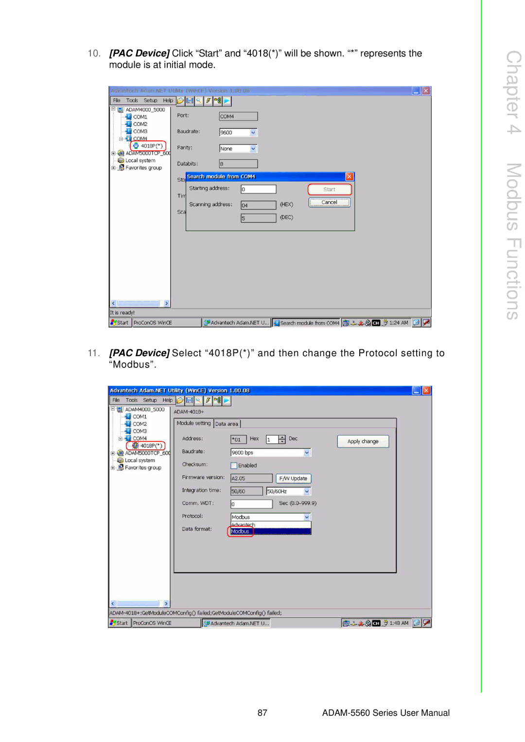 Advantech ADAM-5560 user manual Modbus Functions 