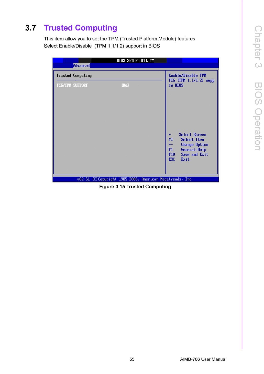 Advantech AIMB-766 user manual Trusted Computing 