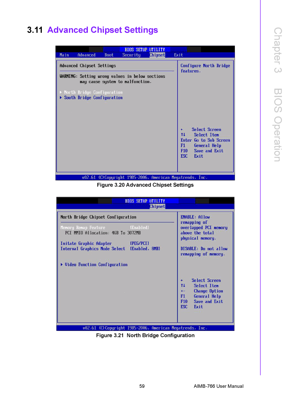 Advantech AIMB-766 user manual Advanced Chipset Settings 