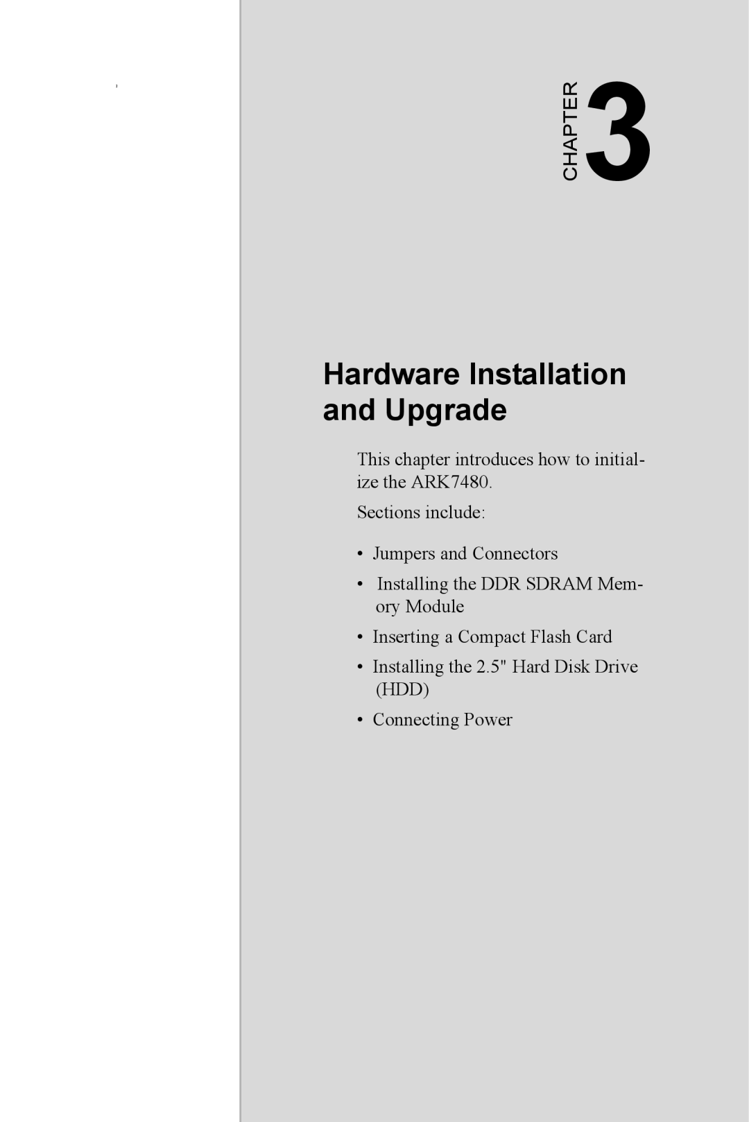 Advantech ARK-7480 manual Hardware Installation and Upgrade 