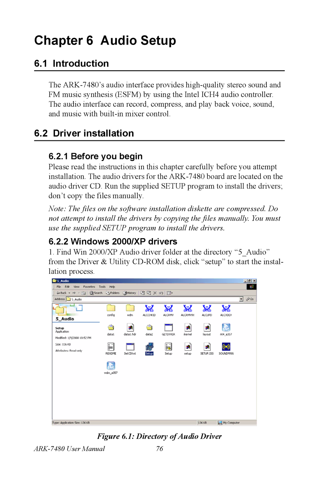 Advantech ARK-7480 manual Driver installation, Before you begin, Windows 2000/XP drivers 