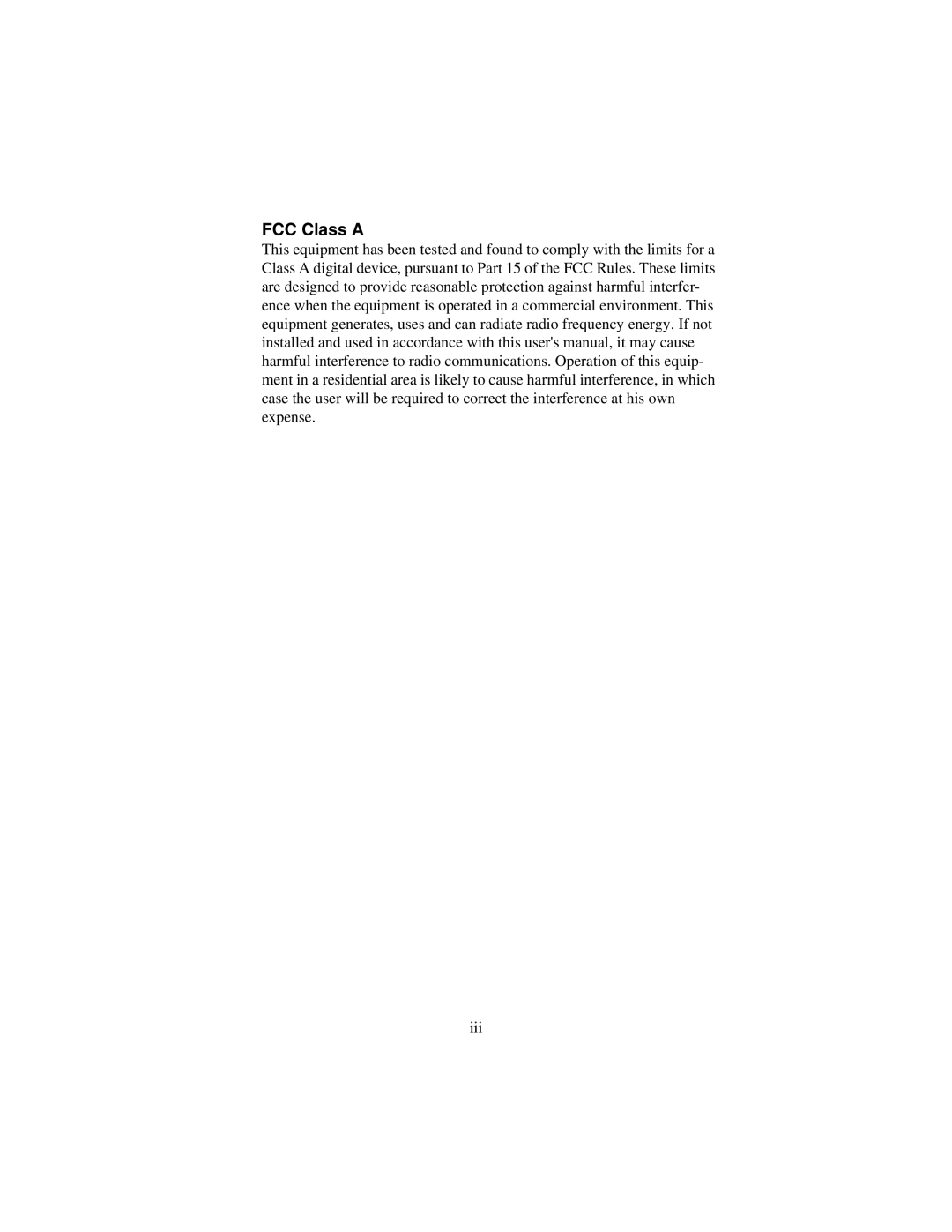 Advantech AWS-8248 user manual FCC Class a 