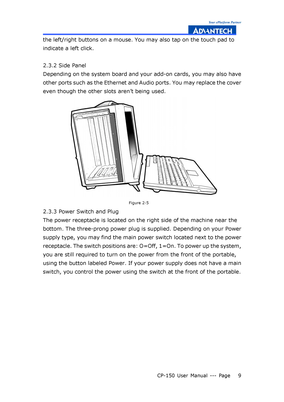 Advantech CP-150 manual 