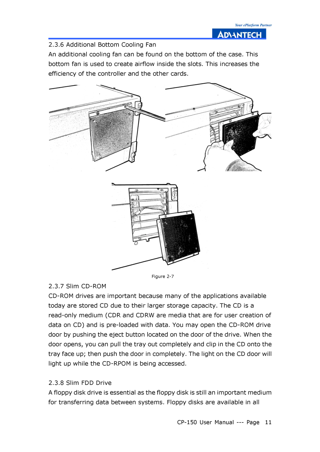 Advantech CP-150 manual 