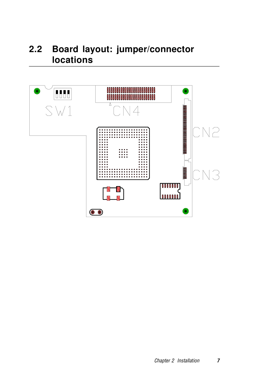 Advantech CPC-2520 user manual Board layout jumper/connector locations 