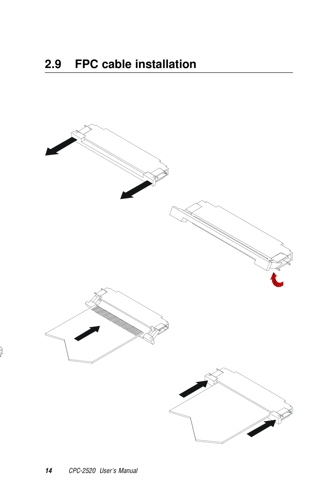 Advantech CPC-2520 user manual FPC cable installation 