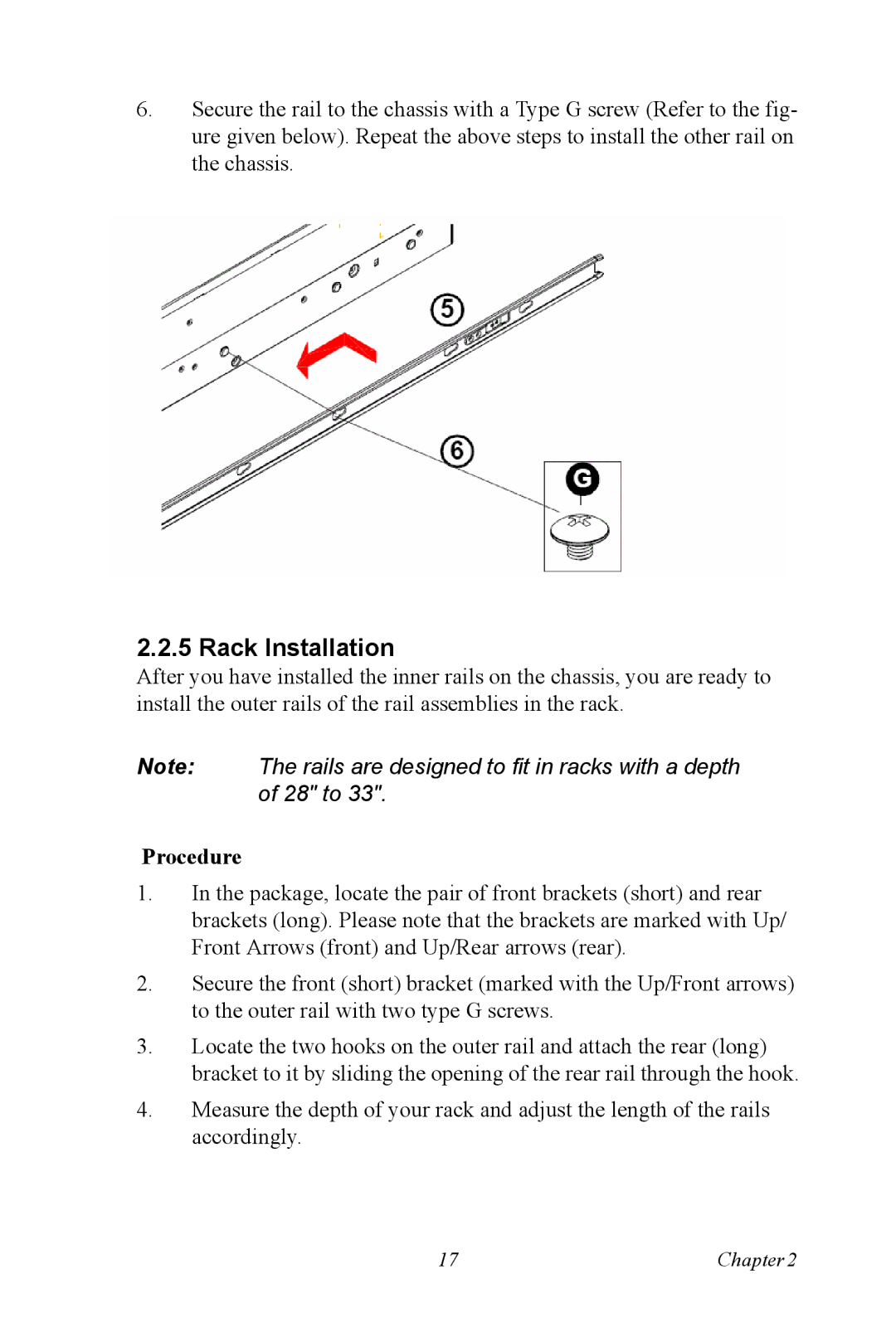 Advantech DNS-3200 user manual Rack Installation, Procedure 