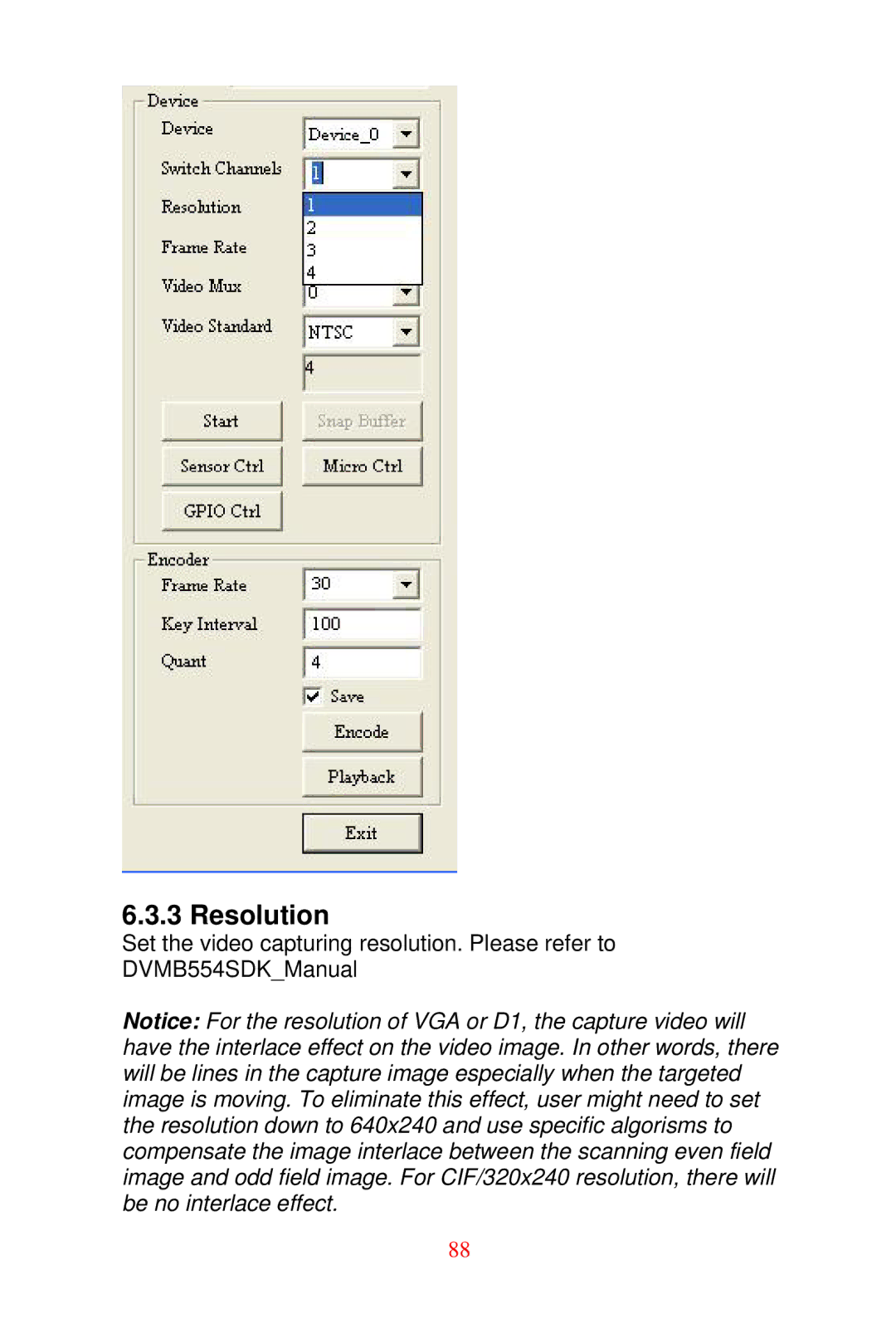 Advantech DVMB-554E user manual Resolution 