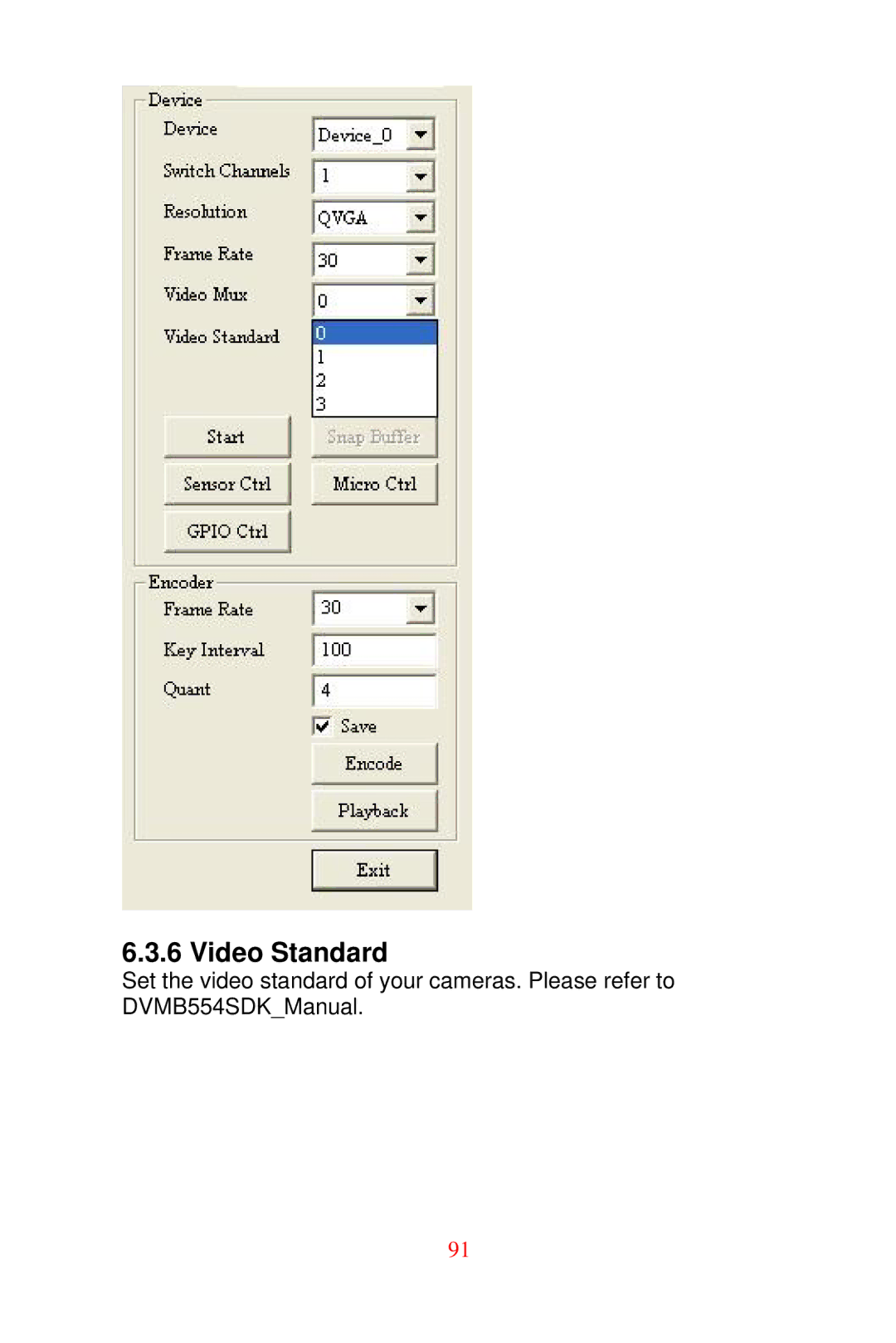 Advantech DVMB-554E user manual Video Standard 