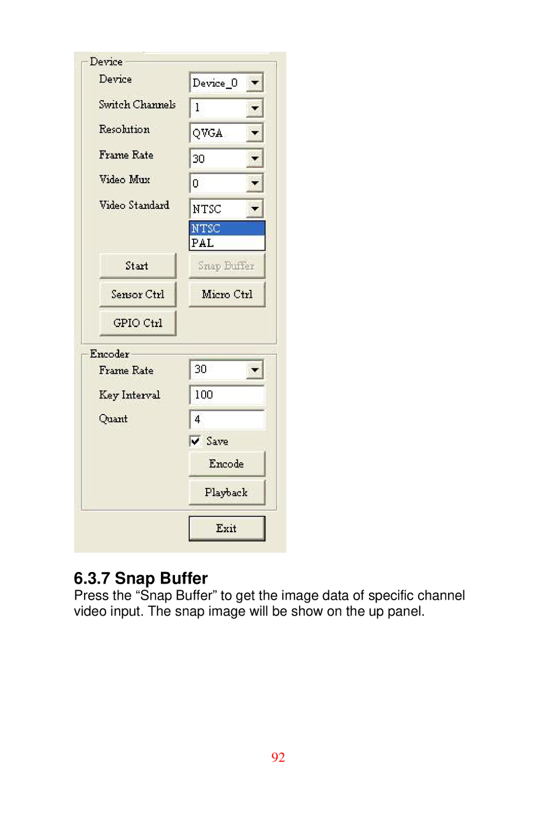 Advantech DVMB-554E user manual Snap Buffer 