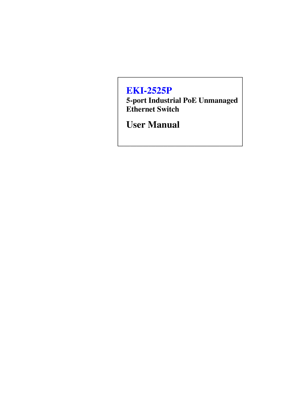 Advantech EKI-2525P user manual 