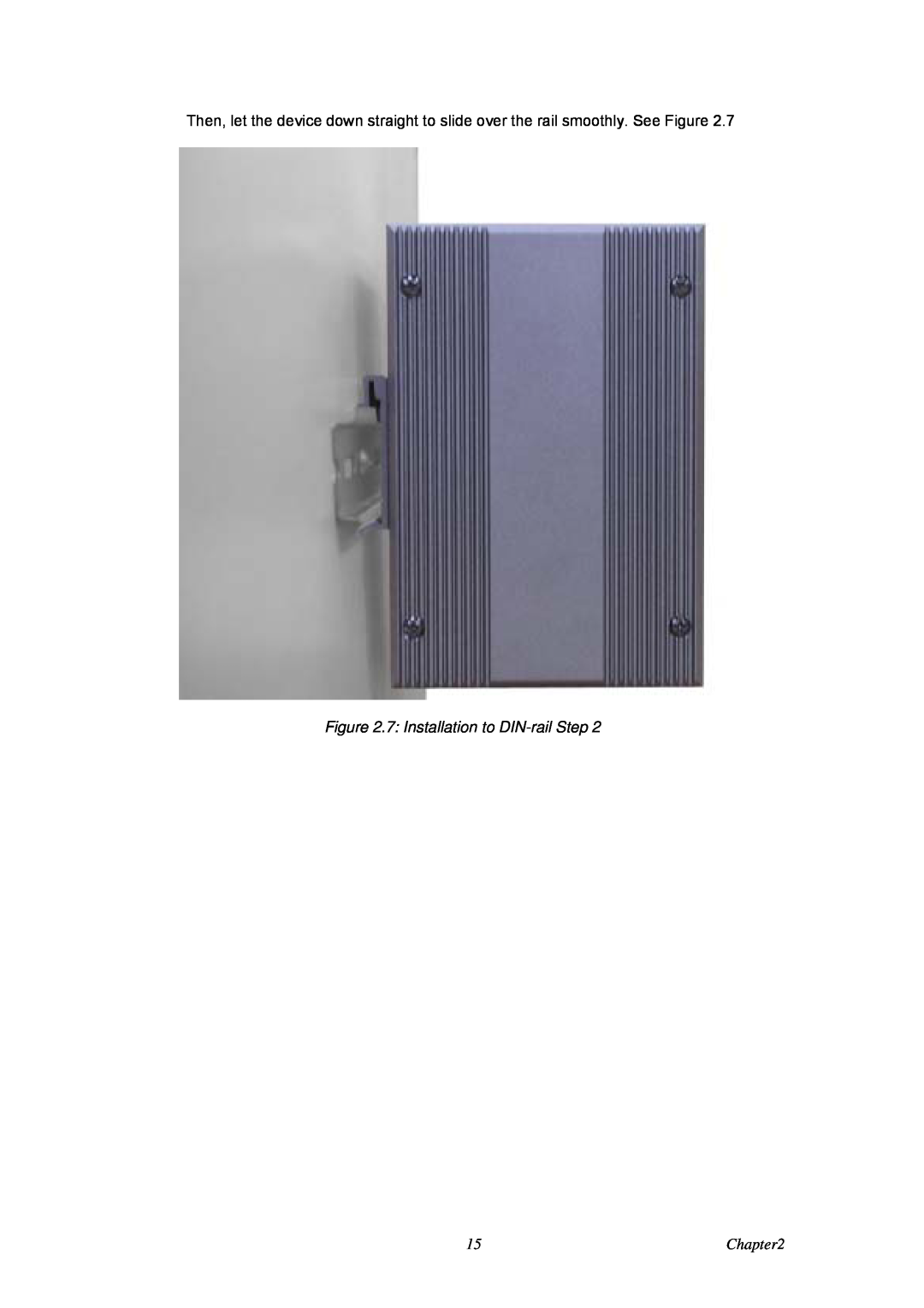 Advantech EKI-2525P user manual 7 Installation to DIN-rail Step 