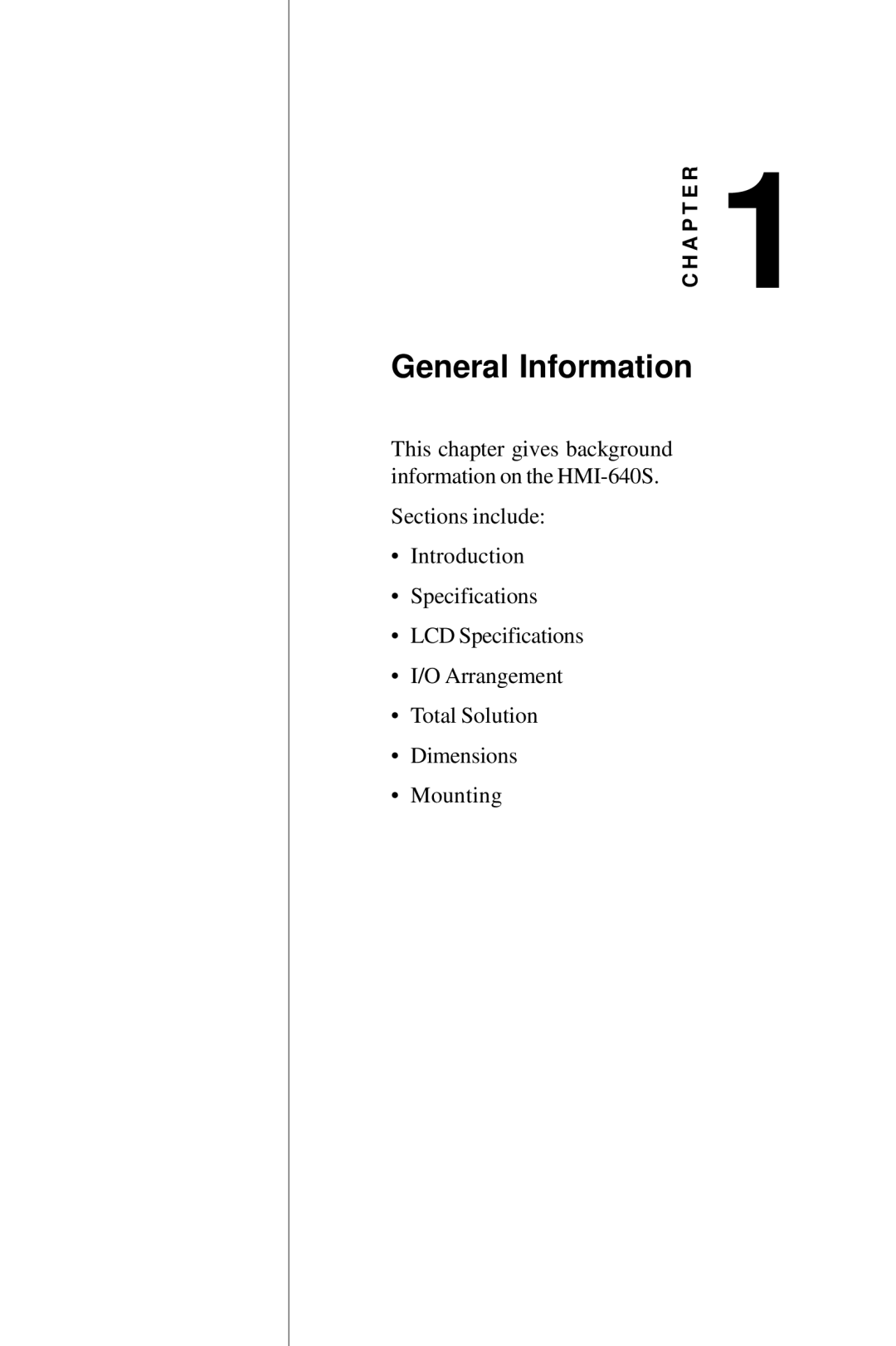 Advantech HMI-640S user manual General Information 