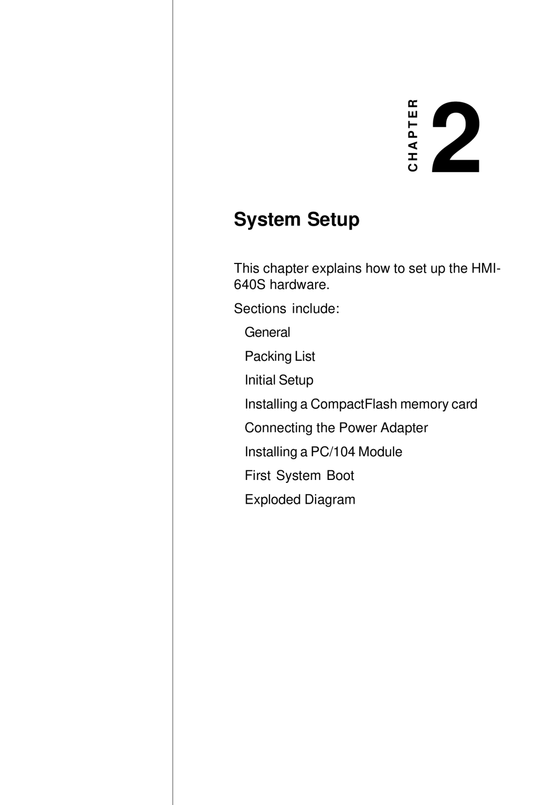 Advantech HMI-640S user manual System Setup 