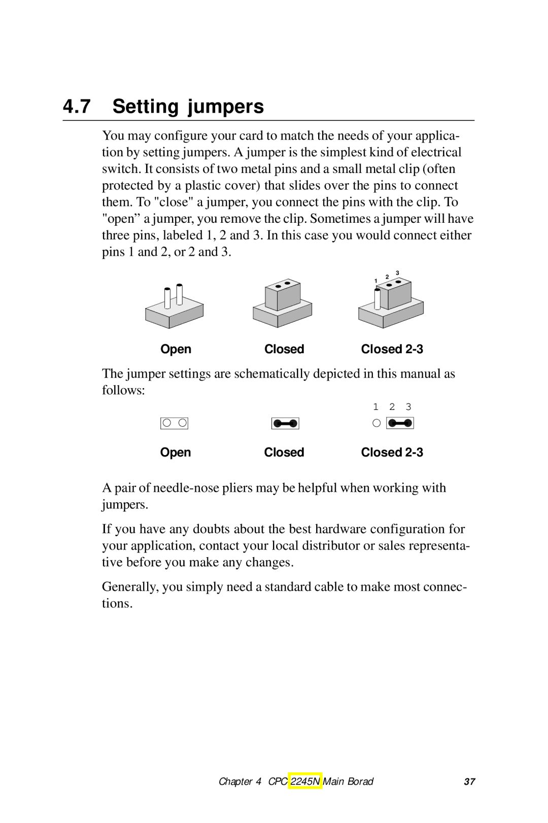 Advantech HMI-640S user manual Setting jumpers 