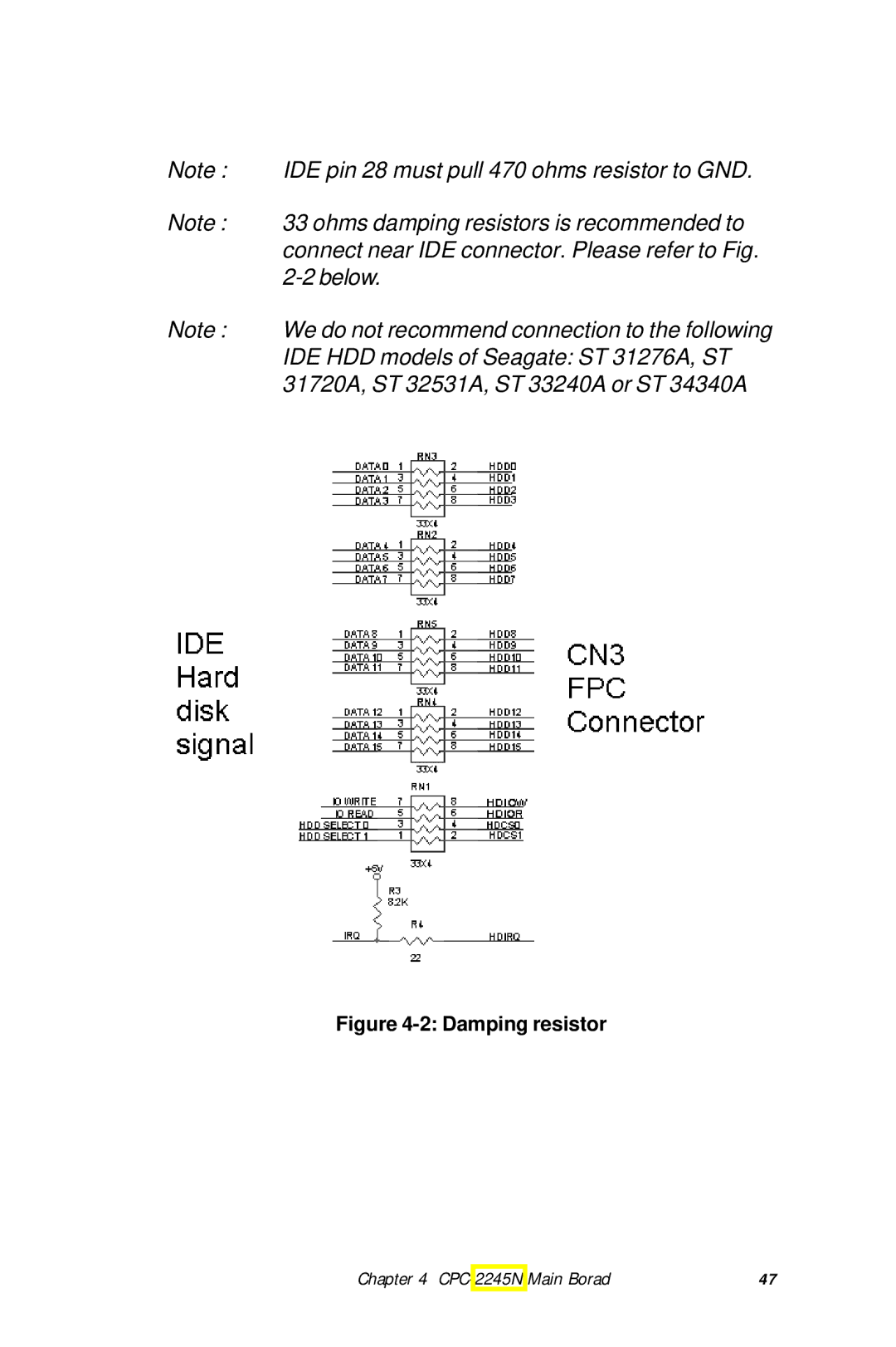 Advantech HMI-640S user manual Damping resistor 