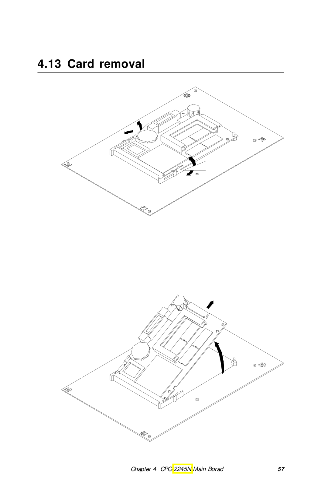 Advantech HMI-640S user manual Card removal 