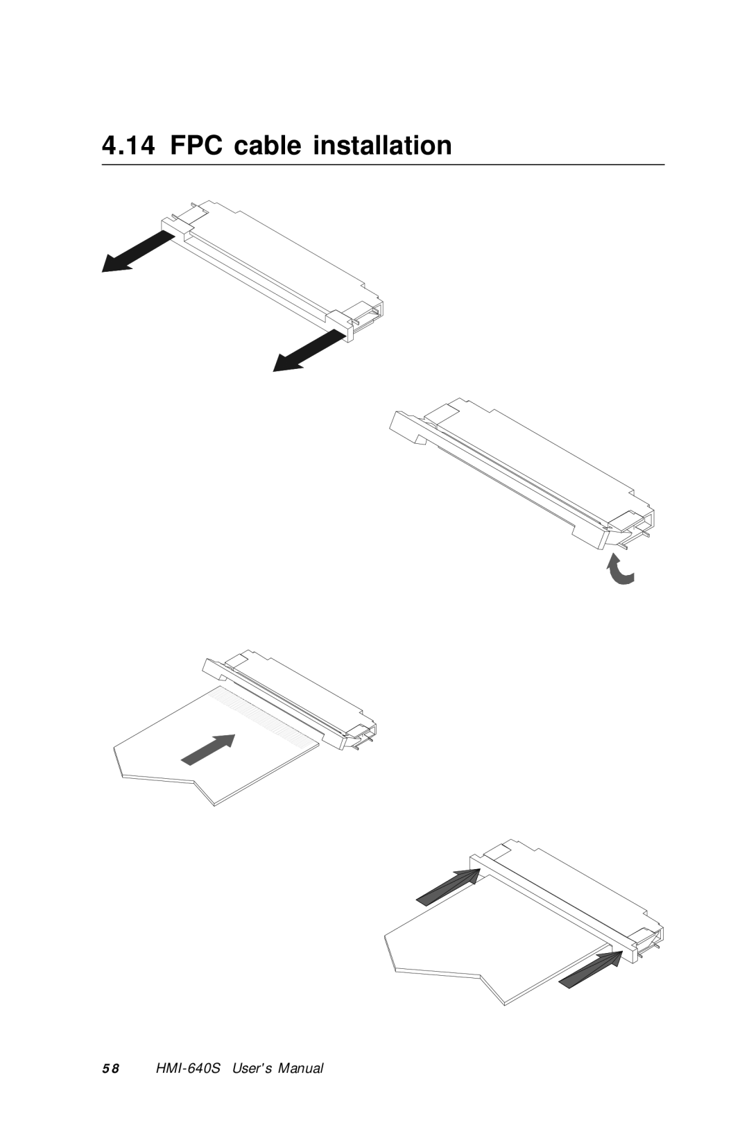 Advantech HMI-640S user manual FPC cable installation 