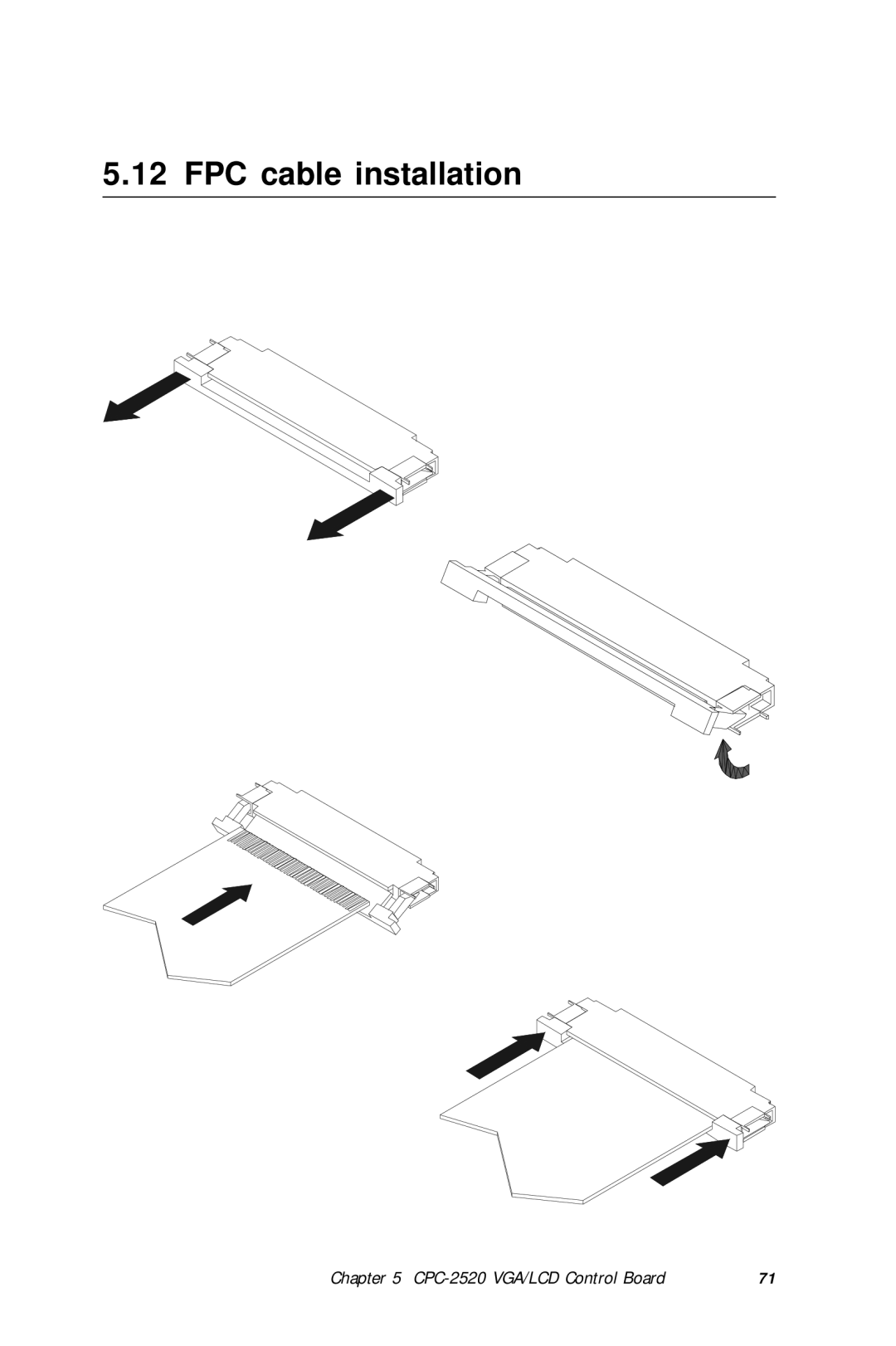 Advantech HMI-640S user manual FPC cable installation 