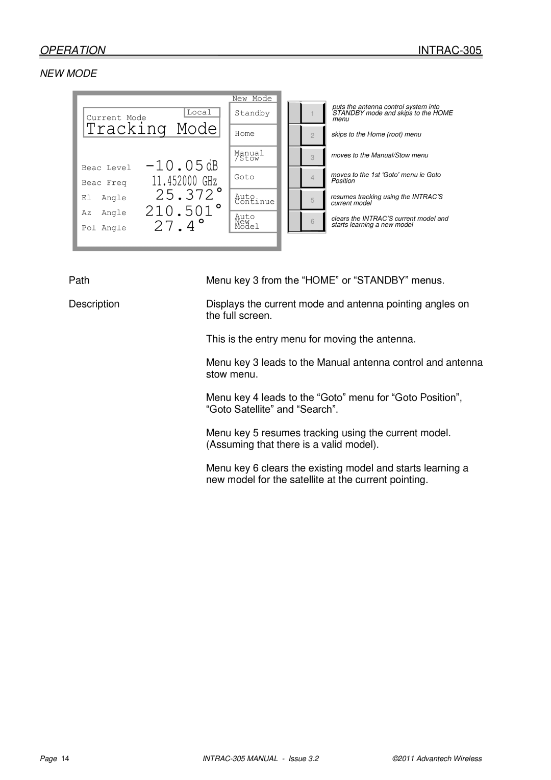 Advantech INTRAC-305 user manual NEW Mode, Goto Auto Continue New Model 