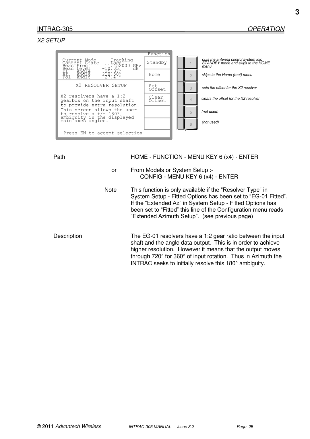 Advantech INTRAC-305 user manual X2 Setup, X2 Resolver Setup 