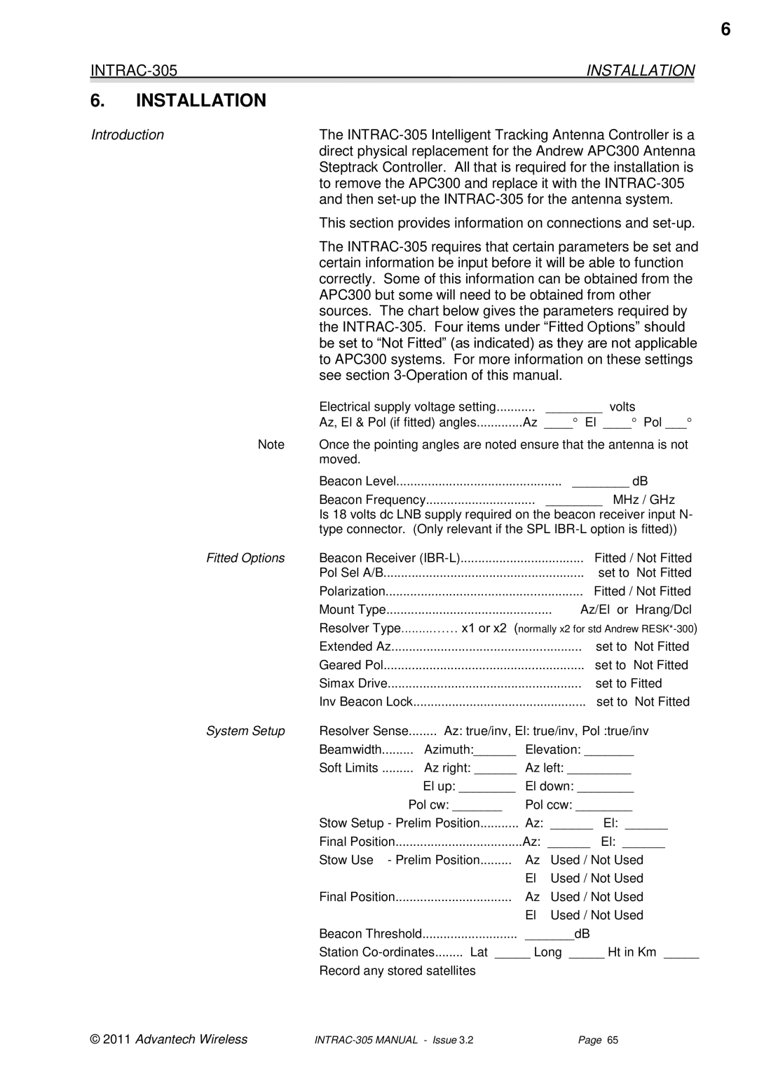 Advantech INTRAC-305 user manual Installation 