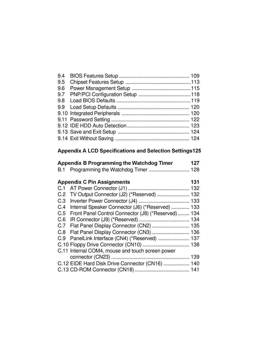 Advantech IPPC-9120, IPPC-9150 user manual Appendix C Pin Assignments 131 