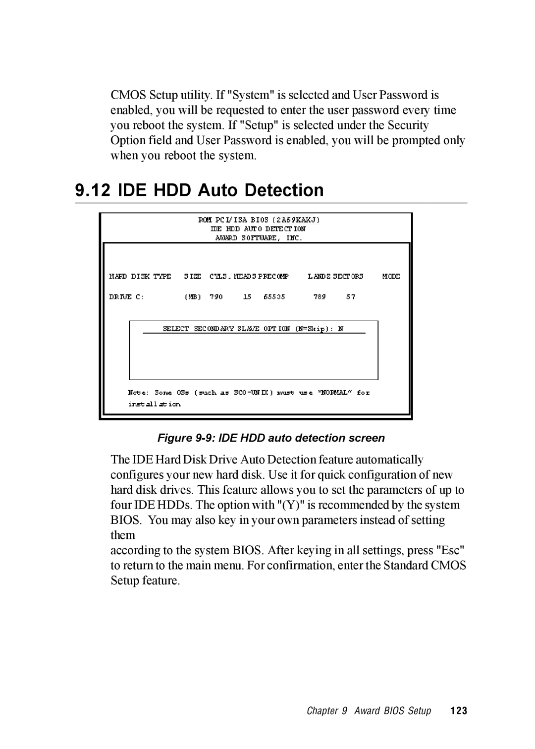 Advantech IPPC-9120, IPPC-9150 user manual IDE HDD Auto Detection, IDE HDD auto detection screen 