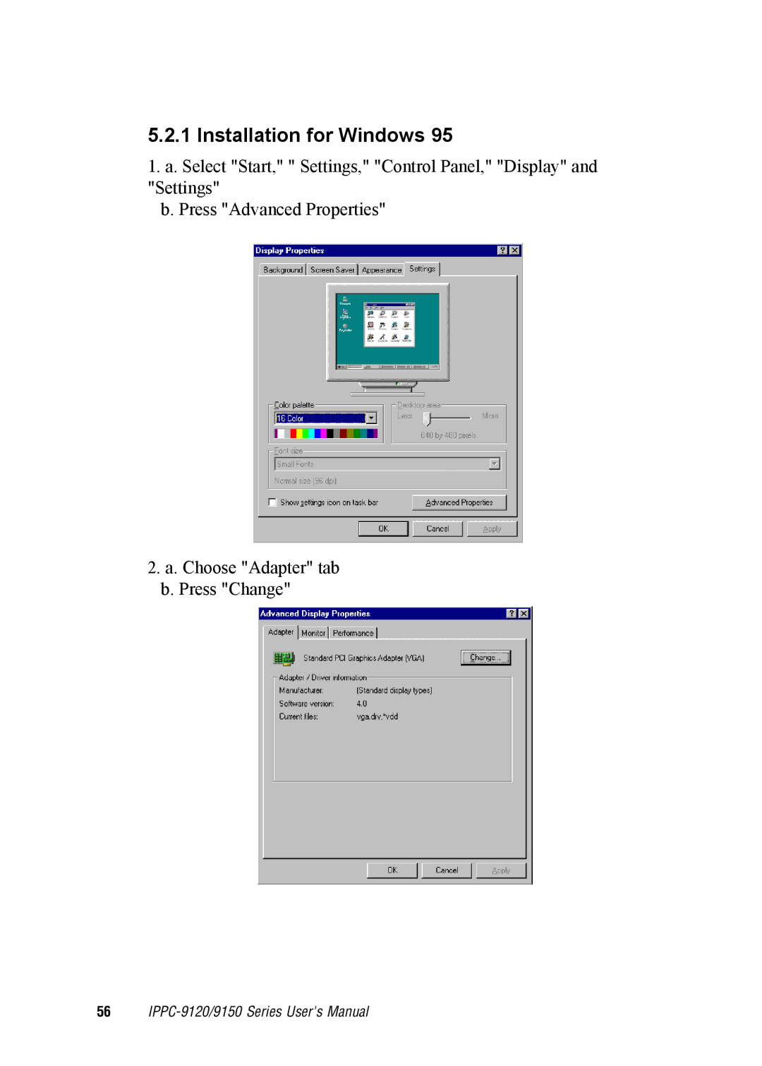 Advantech IPPC-9150, IPPC-9120 user manual Installation for Windows 