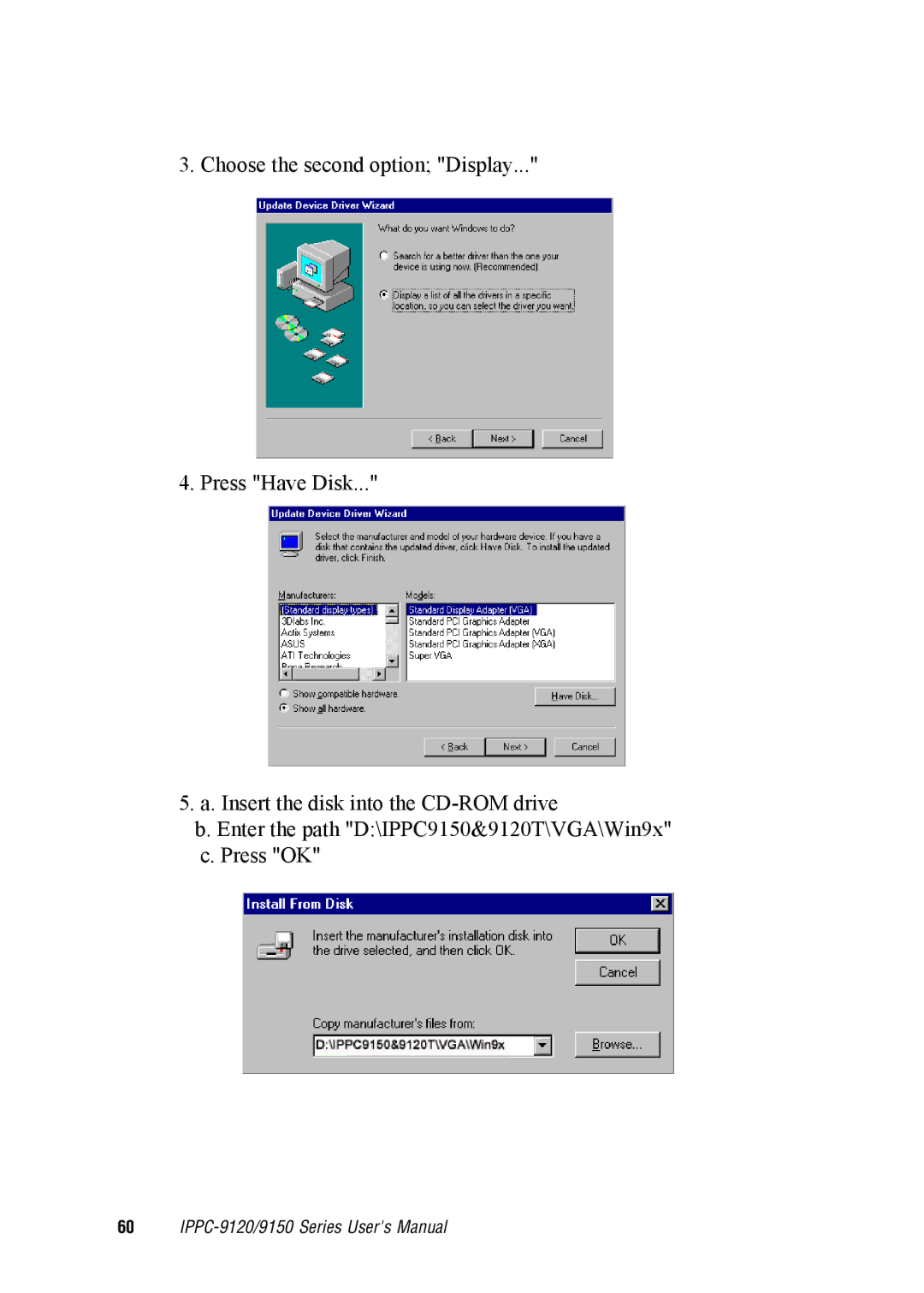 Advantech IPPC-9150, IPPC-9120 user manual 