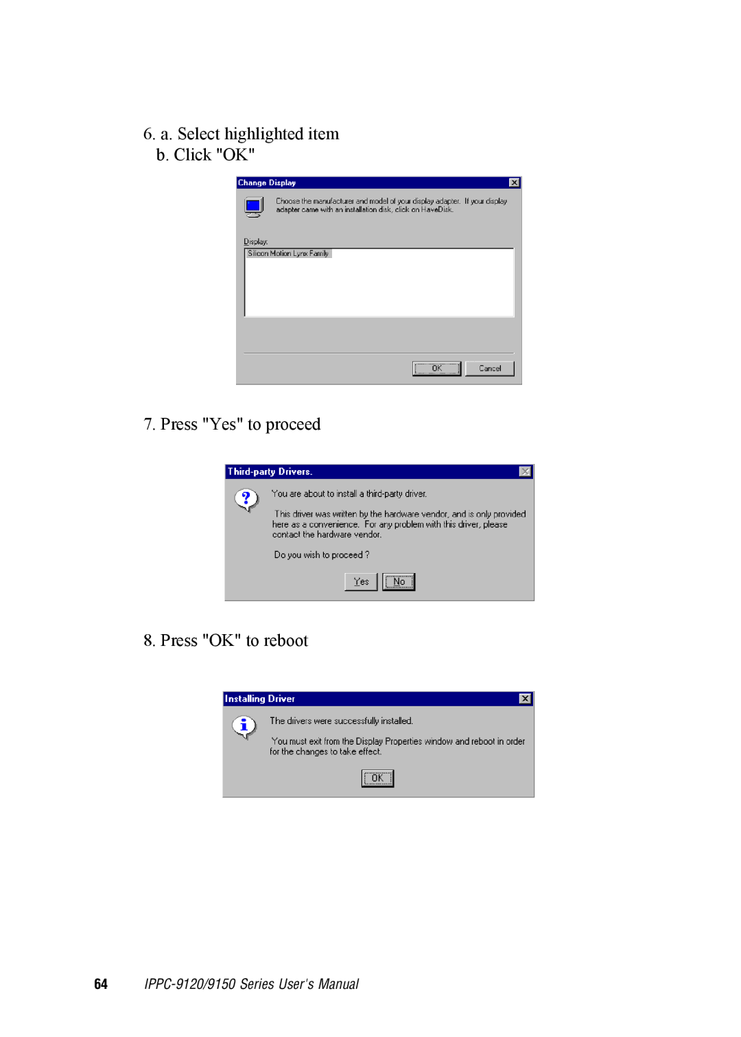 Advantech IPPC-9150, IPPC-9120 user manual 