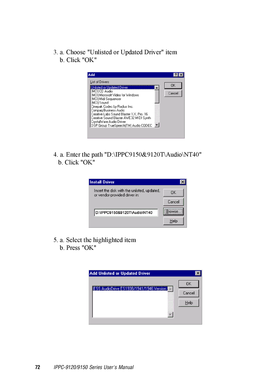 Advantech IPPC-9150, IPPC-9120 user manual 