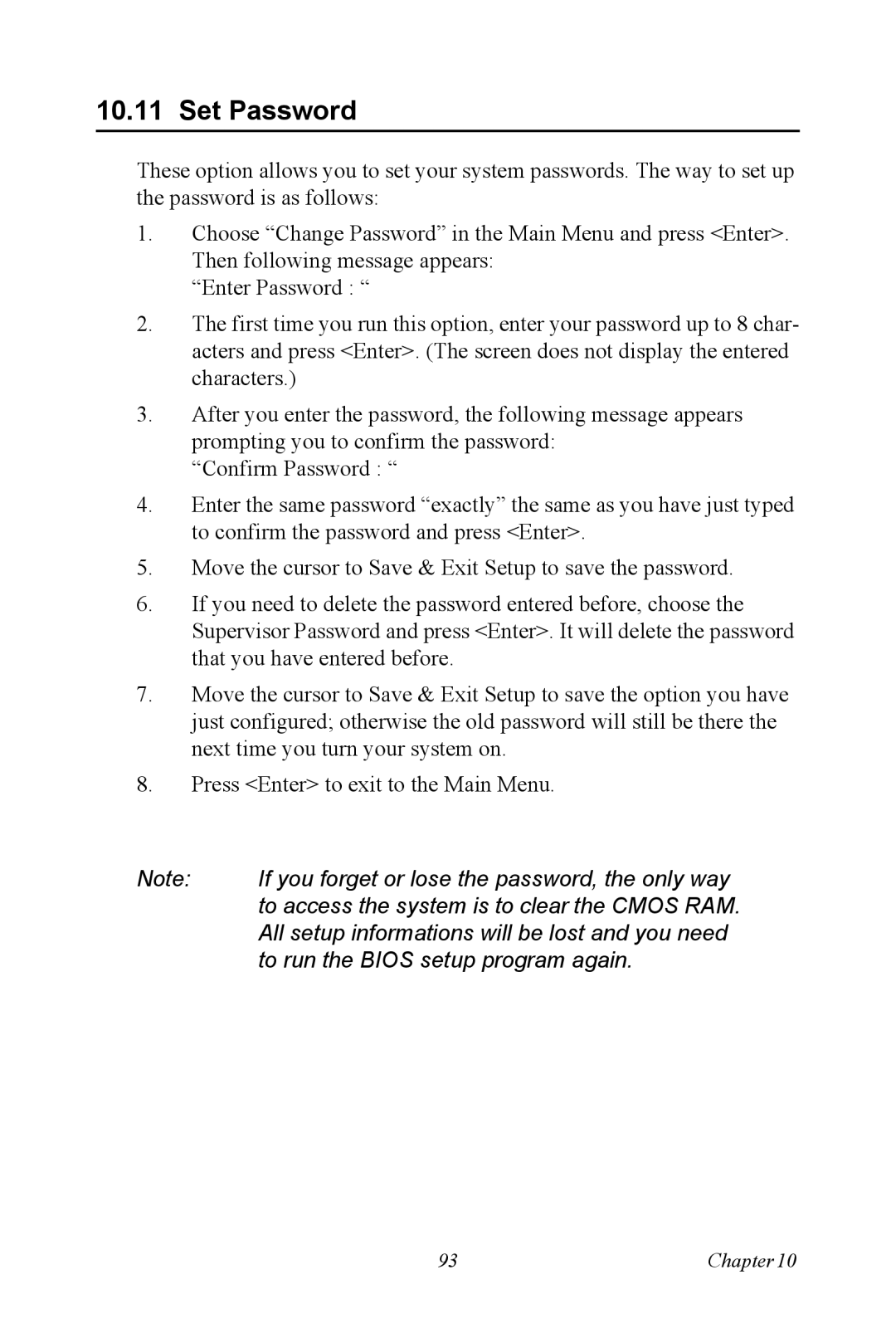 Advantech IPPC-9151 Series user manual Set Password 