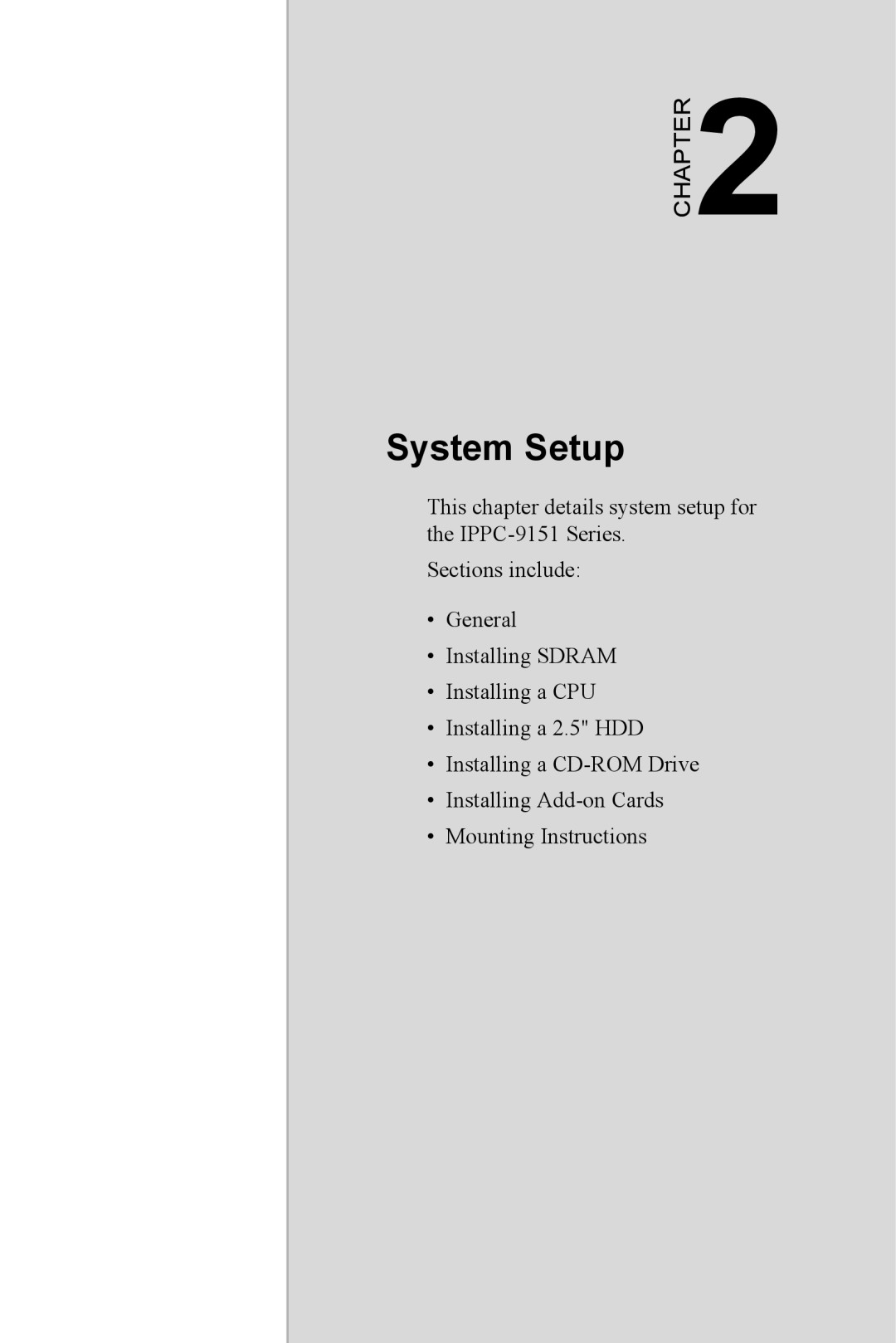 Advantech IPPC-9151 Series user manual System Setup 