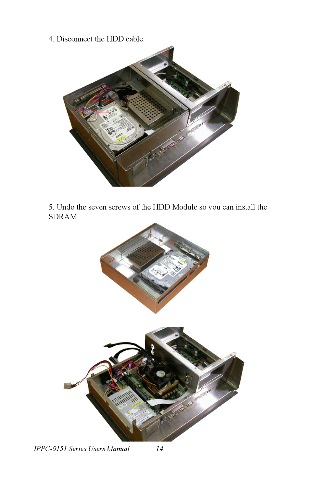 Advantech IPPC-9151 Series user manual Sdram 