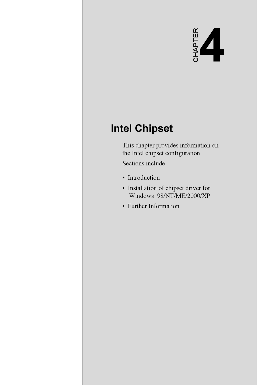 Advantech IPPC-9151 Series user manual Intel Chipset 