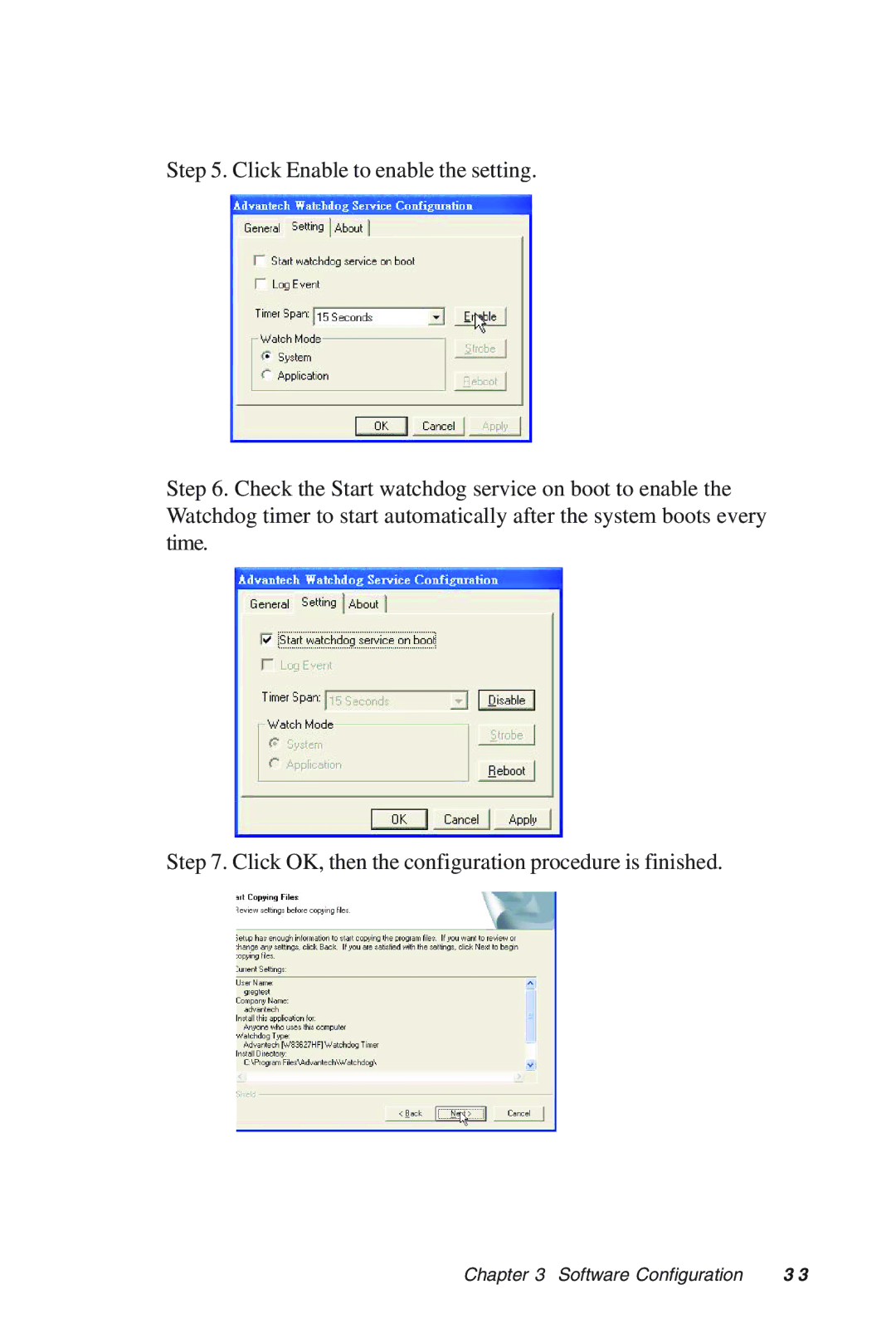 Advantech MIC-3318 manual Software Configuration 